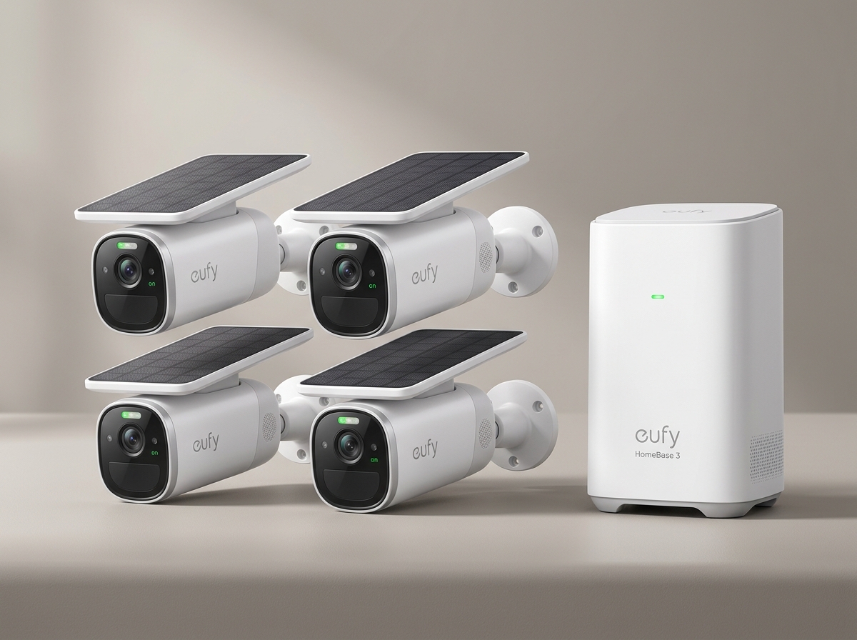 eufy SoloCam E42 4-camera 4K solar security system